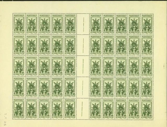 French Martinique 1933-MNH stamps. Yvert Due Nr.: 19.Sheet of 50.(EB) AR1-01204