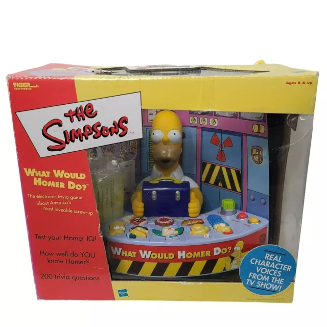 The Simpsons WHAT WOULD HOMER DO? TALKING Electronic TRIVIA GAME Hasbro 2002