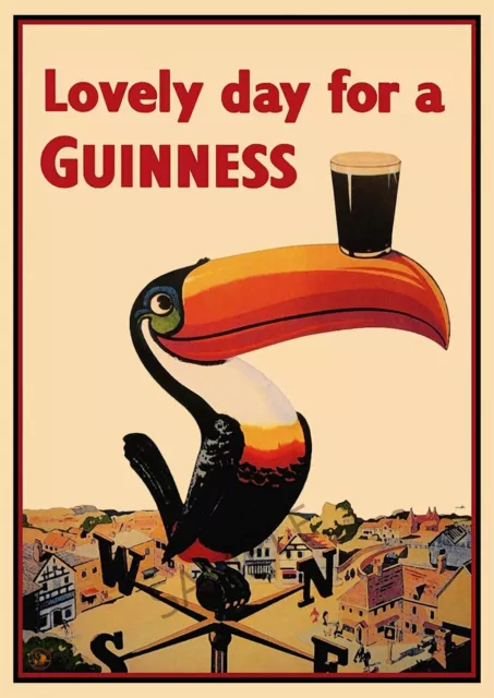 Guinness Beer Advertising Ad Old Classic Retro Pub Bar Print Picture Wall Art A4