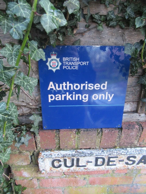 VINTAGE BRITISH TRANSPORT Police Authorised Parking Only Sign VGC 12