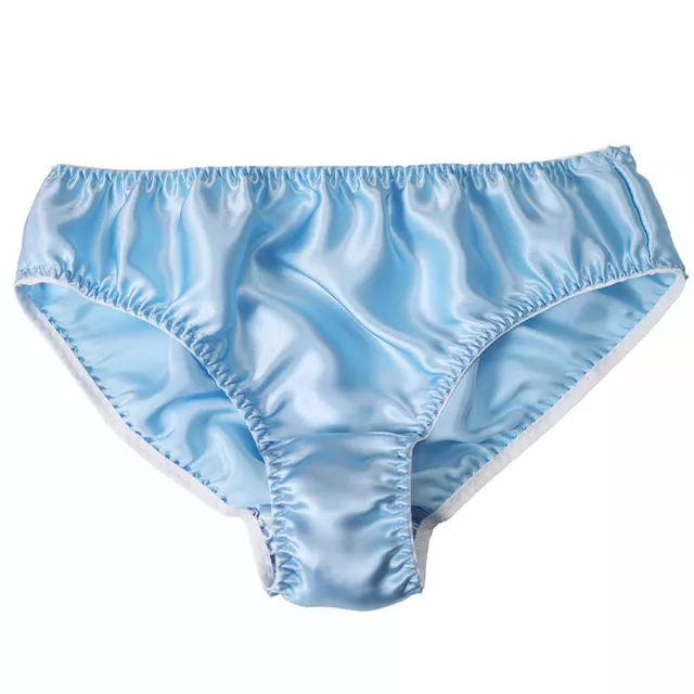 2 Pairs/lot Womens 100% Silk Panties Seamless Underwear Summer Knickers Bikinis 3