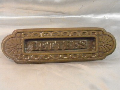 Ancienne Entree De Boite Aux Lettres Plaque Entree De Porte Bronze