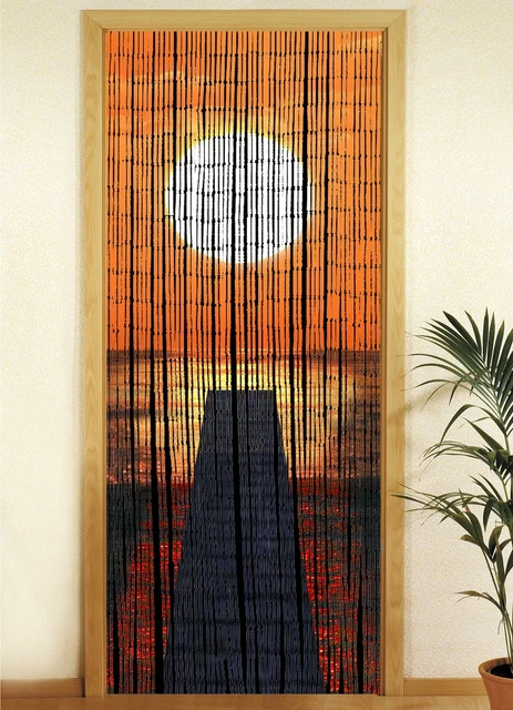 MAXIMEX BAMBUS TÜR Vorhang SONNENUNTERGANG 90x200 Raumteiler