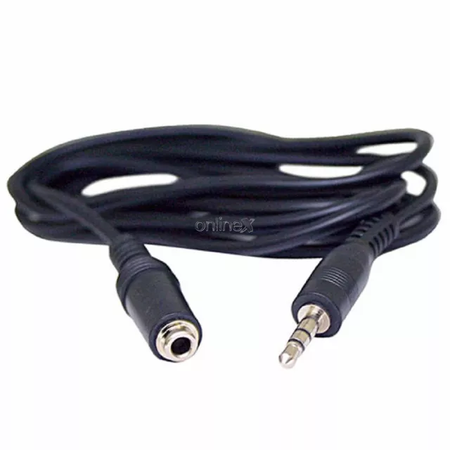 Cable Audio Adaptador 3 Metros Mini Jack 3,5mm Macho a Hembra Nuevo a1656 2