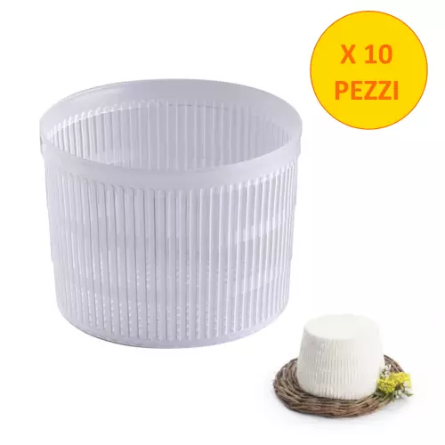 10 PEZZI Fuscella Fuscelle Forma Ricottiera Ricotta Formaggio 500 GR Fustella St