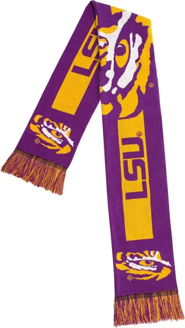 NCAA LSU Tigers 2016 Big Logo Purple Scarf 64" by 7" by FOCO