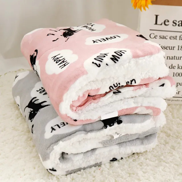 Soft Dog Cat Crate Bed Warm Fleece Pet Mat for Kennel Pad Cushion Sleep Blanket