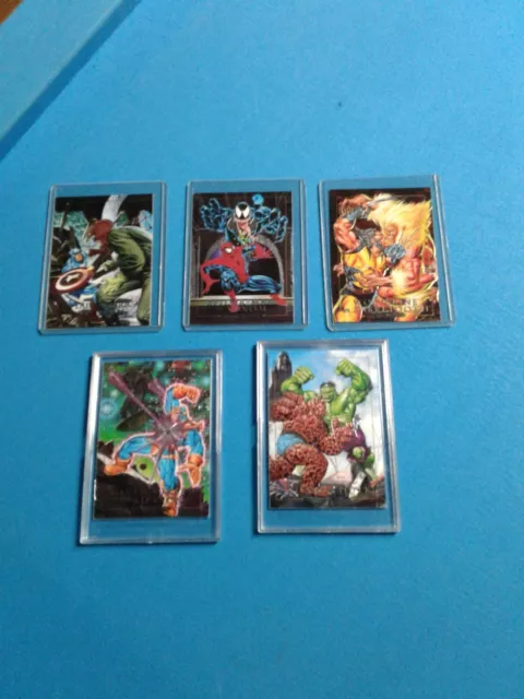 1992 marvel masterpieces battle spectra set 5 card set