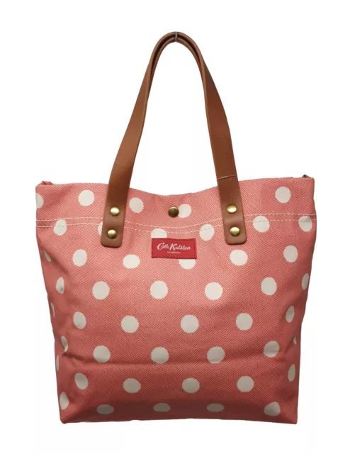 Cath Kidston Button Spot Twill Tote Bag Handbag Crossbody Shoulder Red NEW Gift