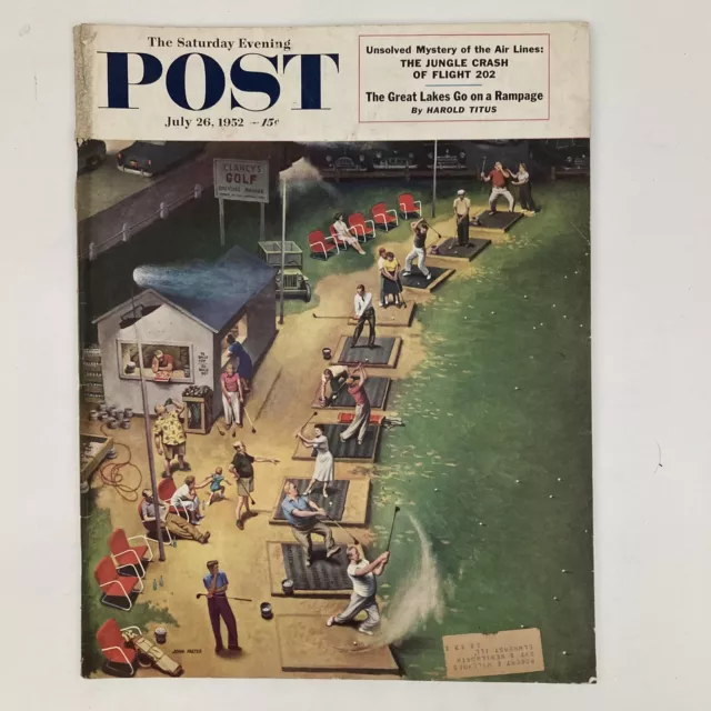 Saturday Evening Post Magazine July 26 1952 Illustrated Cover John Falter