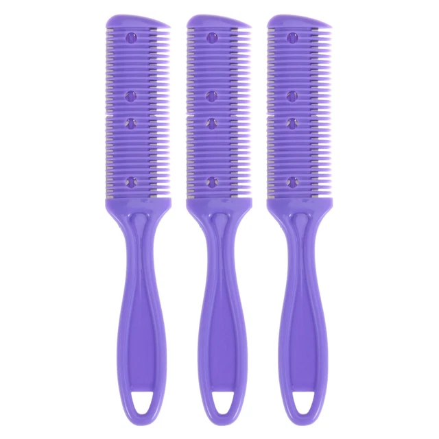 Peine adelgazante de cabello, 3 piezas peine de cabello con peine corte de pelo de doble filo (