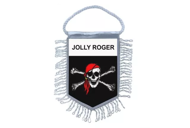 Bandiera bandierina auto Gagliardetto pirata teschio pirati jolly roger