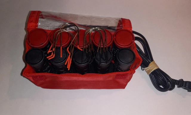 Remington All That! Electric Hot Rollers 10 Hair Curlers Travel Case With Clips Remington All That! Electric Hot Rollers 10 Hair Curlers Travel Case With Clips