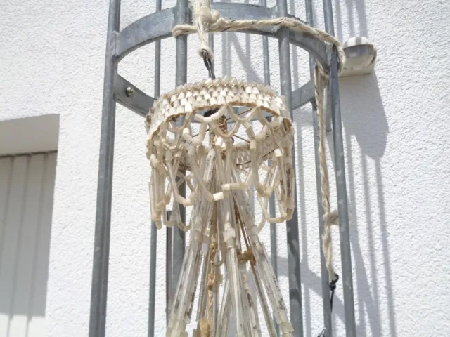Ca. 120 Jahre alte Deckenlampe Hängelampe Glas 3