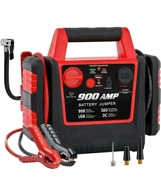 Car Jump Box 12v Battery Jumper Car Starter Booster Heavy Duty Tire Inflator 900