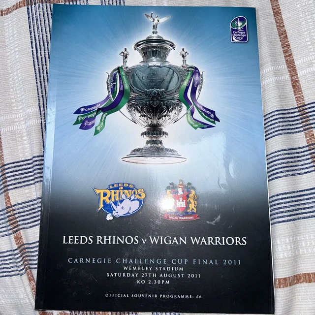 RUGBY LEAGUE PROGRAMME CHALLENGE CUP FINAL LEEDS RHINOS v WIGAN