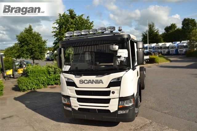 Dach Lichtleiste +LED+ Spot Stangen x3 für Scania Neue Generation P G & XT Serie