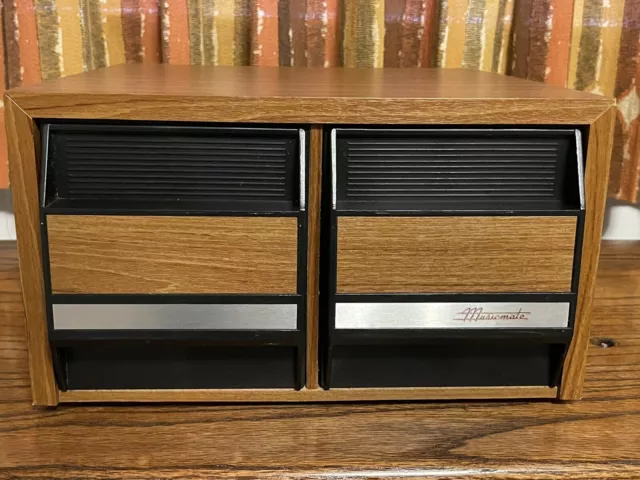 💥Vintage 90’s Music Mate 2 Drawer CD Storage~ 💥Ex Faux Wood Grain~ 44 Discs
