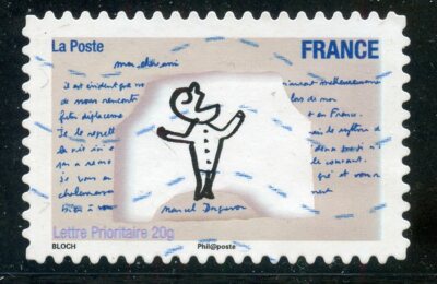 TIMBRE FRANCE AUTOADHESIF OBLITERE N° 484 SOURIRES DESSINS DE SERGE BLOCH 