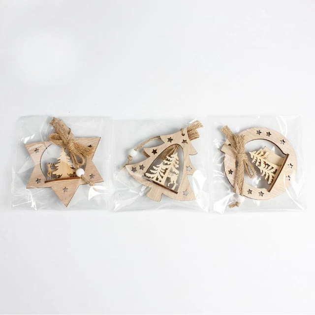 Snowman Xmas Hanging Santa Claus Wooden Ornaments  Christmas Tree Decoration