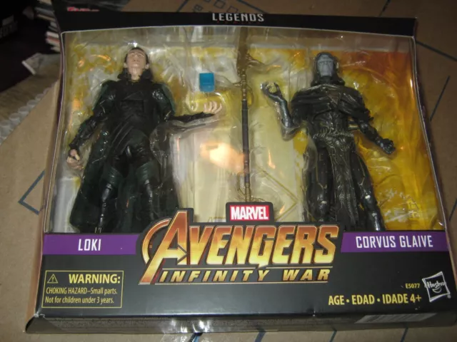 Marvel Legends Loki & Corvus Glaive 2-Pack Infinity War +Quasar 6" Action Figure