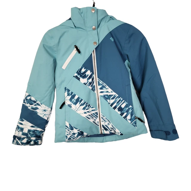 Obermeyer Girls Leia Ski Jacket Teen Small 8 Neo Mint Hood Vent $199