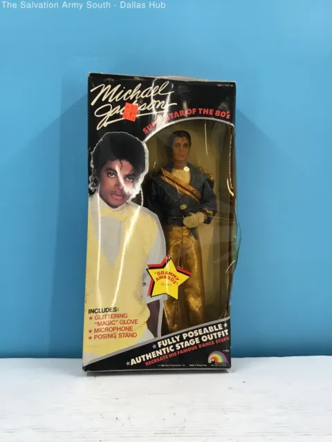 Michael Jackson Superstar of the 80's Figurine-Grammy Awards outfit box damaged