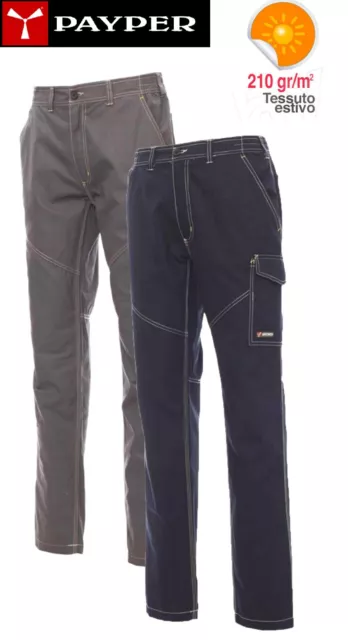 Pantaloni da Lavoro Estivi Payper Worker Summer Uomo Donna 100% Cotone LEGGERI