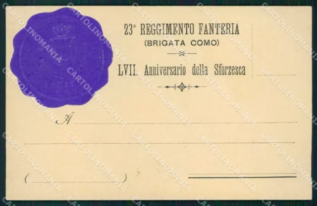 Militari 23º Reggimento Fanteria Brigata Como cartolina XF0078