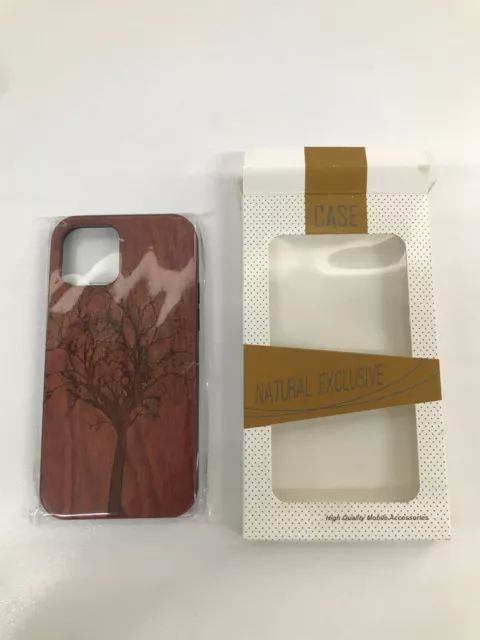 Funda protectora de madera de lujo RoseFlower compatible para iPhone 12 / iPhone 12 Pro