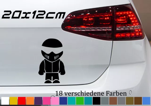 Helm Mänchen 20x12cm Motocross Tuning Aufkleber Bomb Helmet JDM Lustig Sticker