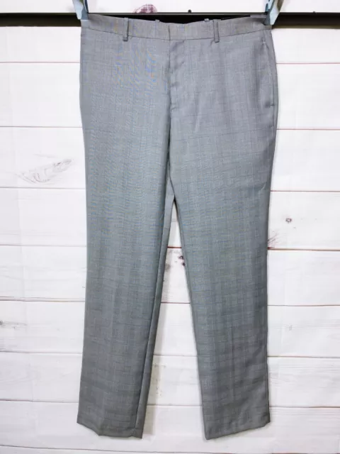 INC International Concepts Mens Milan Slim Fit Pants Size 34x34 Gray Pockets