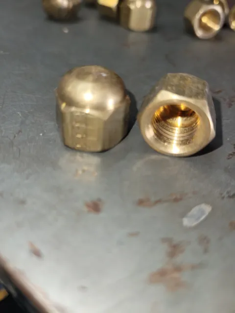 3/8-10 Acorn Cap Nuts Solid Brass (10) CT.