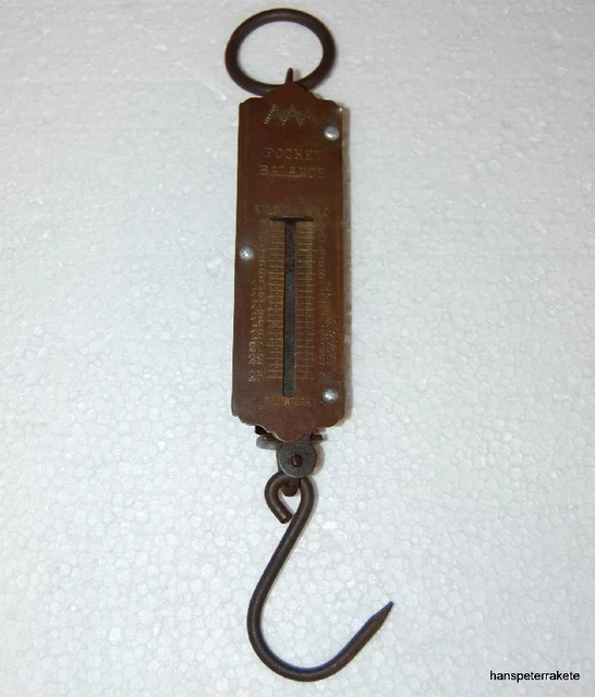 alte Pocket Balance Waage Federwaage Zugwaage Sackwaage 25kg Marke: Meter
