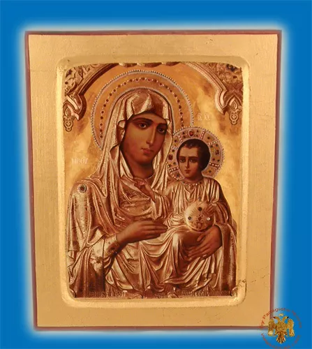 Orthodox Icon Panagia Ierosolimitissa with Frame 18x24 cm Orthodoxe Ikone