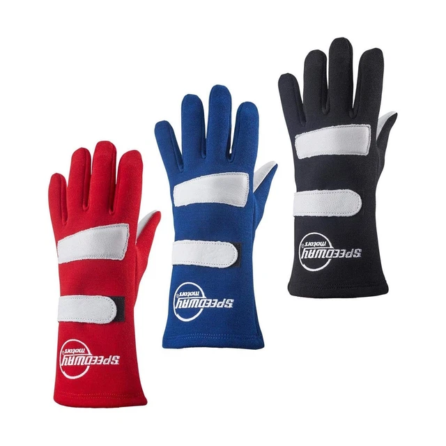 Speedway Racing Gloves Single-Layer Nomex Fire Resistant SFI 3.3/1 Rated Blue