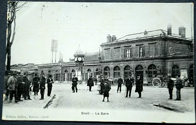46606 Ak Creil La Gare Menschen Before Railway Station