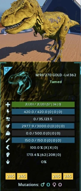 ARK Survival Asceso Hyaenodon colori solidi PVE PS5/XBOX/PC