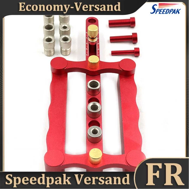 Self Centering Drill Guide Scriber Pocket Hole Dowel Jig Kit Woodworking Locator