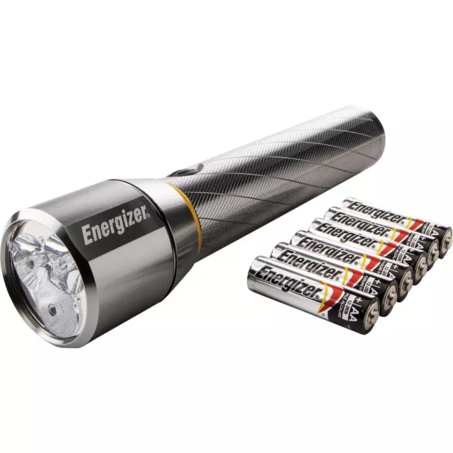 Energizer Vision HD Metal 6 AA LED Taschenlampe Große Reichweite batteriebetr...