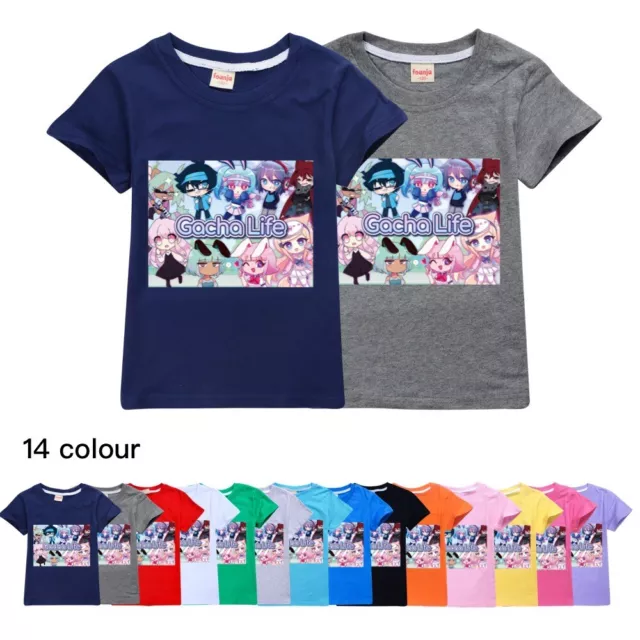 T-shirts Anime Gacha Life Kawaii Children's clothing 3D Print Kid