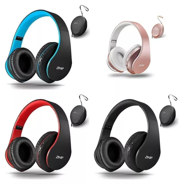 Bluetooth Over-Ear Headphones, Zihnic Foldable Wireless and Wired Stereo Headset