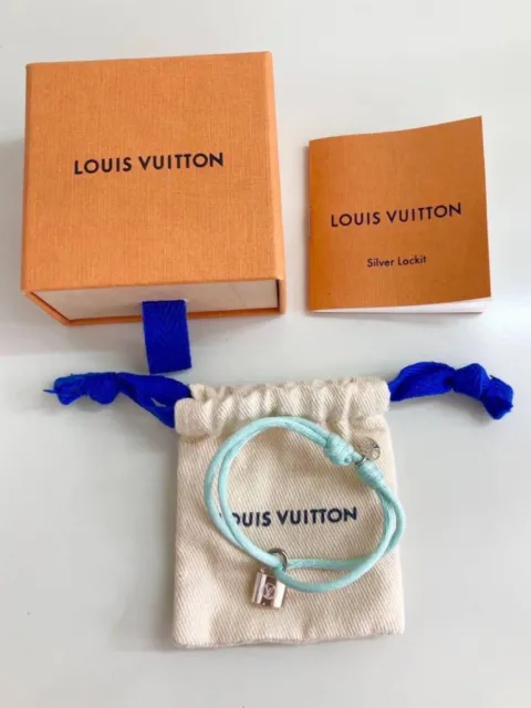LOUIS VUITTON X UNICEF Sterling Silver Lockit Bracelet Black 888327