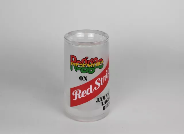 Reggae On Red Stripe Beer Glass - Freezable Plastic Glass Tankard 6.5"