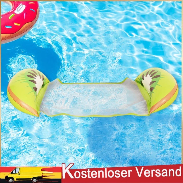 Foldable Floating Water Hammock Lounger Inflatable Pool Air Mattress (Kiwi)