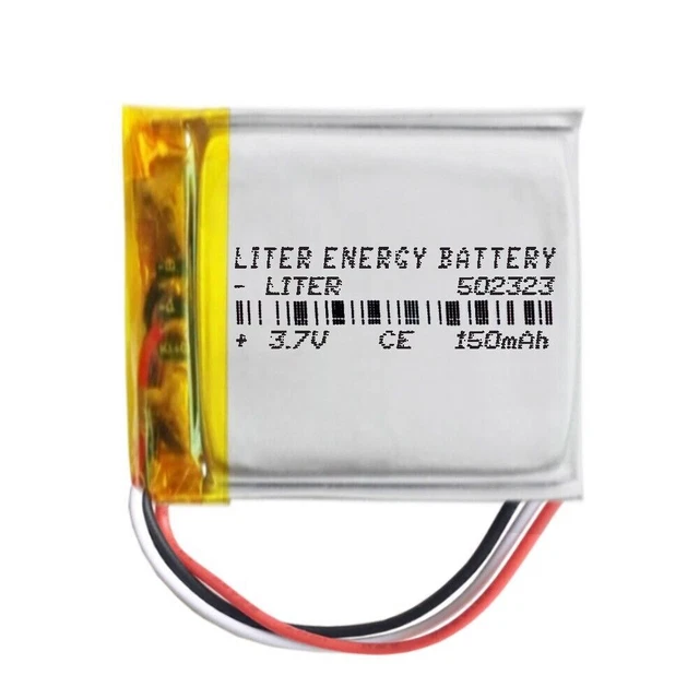 RAEWSTCO Batteria 2PCS 302323 LiPo 3.7V 150mAh 0.555Wh 1S 5C Liter Energy Battery per l