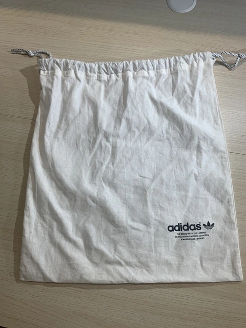 Adidas White Shoes  bag 15"x14" black & White drawstring Bag