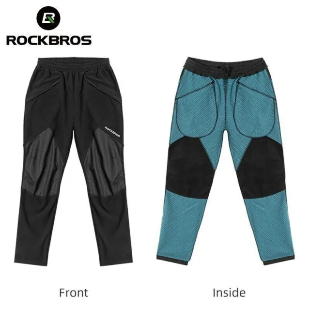 ROCKBROS Outdoor Cycling Winter Warm Fleece Trousers Bicycle Long Pants