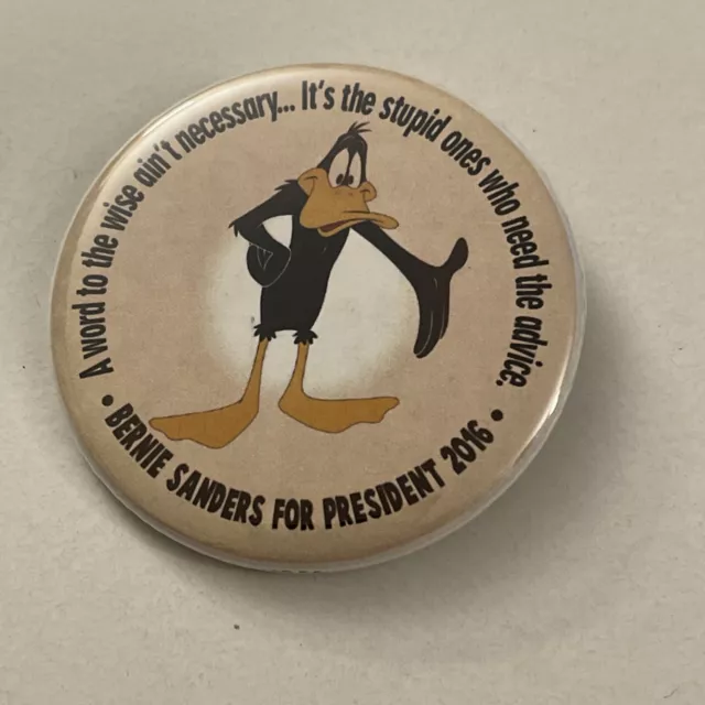 Bernie Sanders Duck Humor Button Pin PB27F