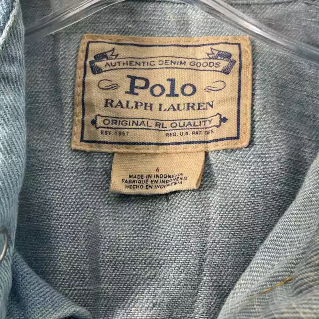 Polo Ralph Lauren Blue Denim Shirt Dress - Women's Size 4 - Cotton 3